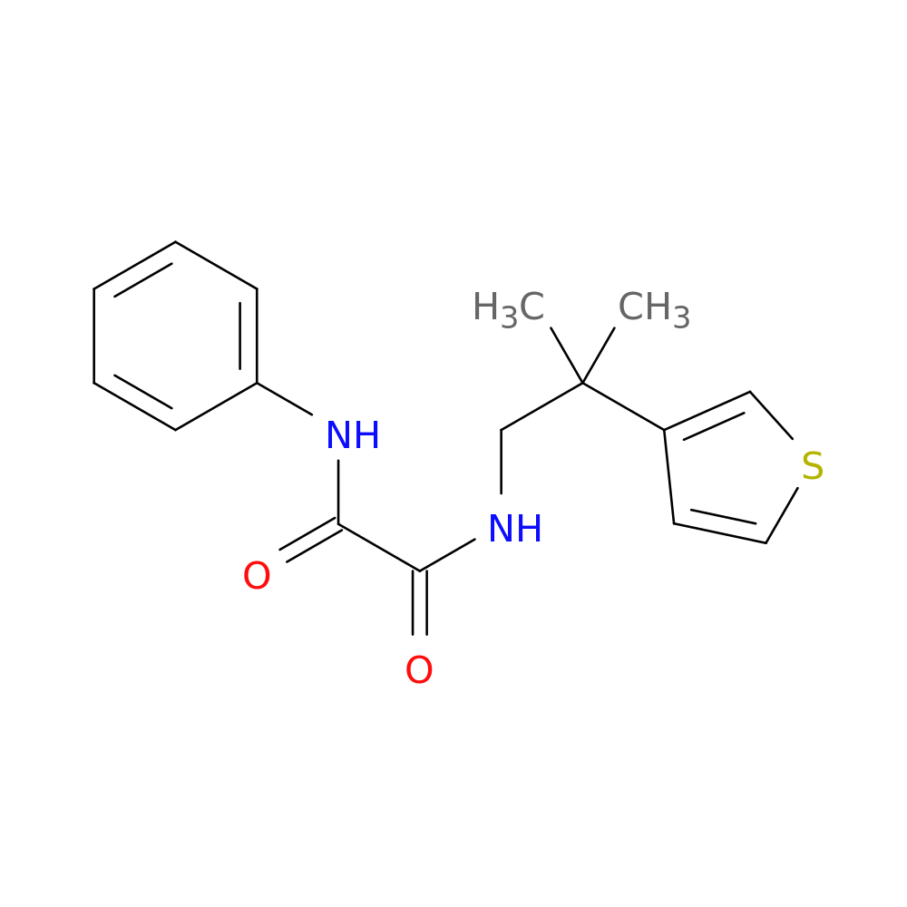 N-[2-methyl-2-(thiophen-3-yl)propyl]-N'-phenylethanediamide