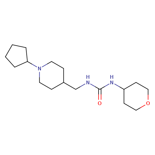 3-[(1-cyclopentylpiperidin-4-yl)methyl]-1-(oxan-4-yl)urea