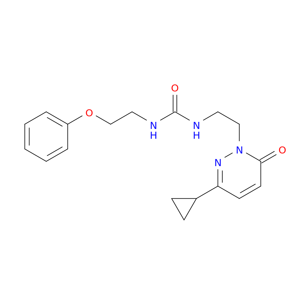 3-[2-(3-cyclopropyl-6-oxo-1,6-dihydropyridazin-1-yl)ethyl]-1-(2-phenoxyethyl)urea