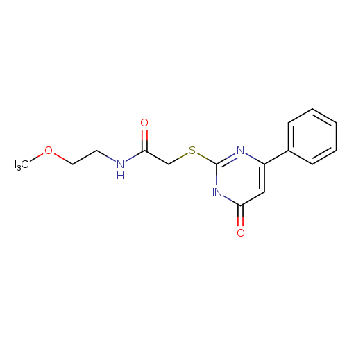 N-(2-methoxyethyl)-2-[(6-oxo-4-phenyl-1,6-dihydropyrimidin-2-yl)sulfanyl]acetamide