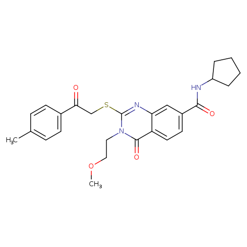 N-cyclopentyl-3-(2-methoxyethyl)-2-{[2-(4-methylphenyl)-2-oxoethyl]sulfanyl}-4-oxo-3,4-dihydroquinazoline-7-carboxamide