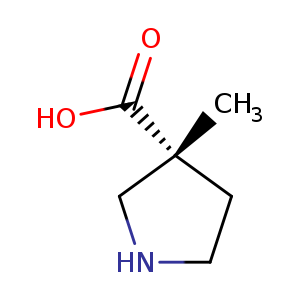 3-Pyrrolidinecarboxylic acid, 3-methyl-, (3R)-
