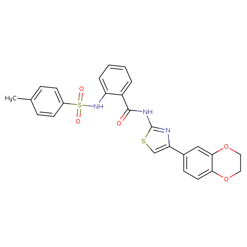 N-[4-(2,3-dihydro-1,4-benzodioxin-6-yl)-1,3-thiazol-2-yl]-2-(4-methylbenzenesulfonamido)benzamide