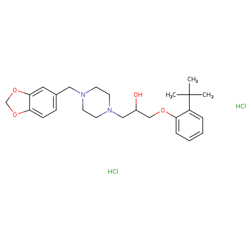 1-{4-[(2H-1,3-benzodioxol-5-yl)methyl]piperazin-1-yl}-3-(2-tert-butylphenoxy)propan-2-ol dihydrochloride