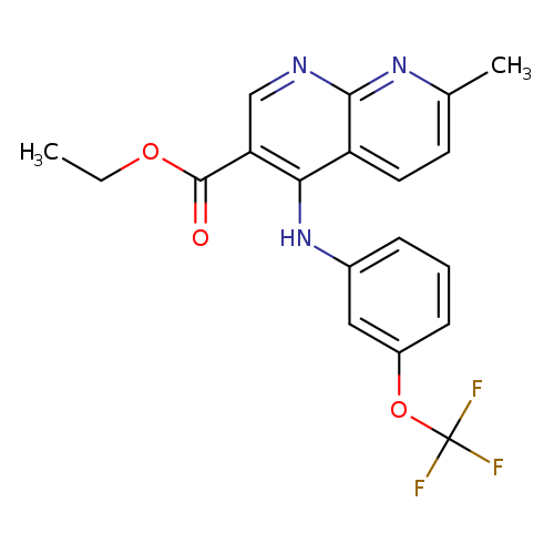 ethyl 7-methyl-4-{[3-(trifluoromethoxy)phenyl]amino}-1,8-naphthyridine-3-carboxylate