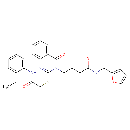 4-[2-({[(2-ethylphenyl)carbamoyl]methyl}sulfanyl)-4-oxo-3,4-dihydroquinazolin-3-yl]-N-[(furan-2-yl)methyl]butanamide