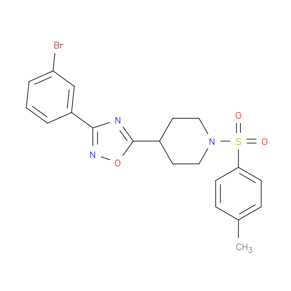 4-[3-(3-bromophenyl)-1,2,4-oxadiazol-5-yl]-1-(4-methylbenzenesulfonyl)piperidine