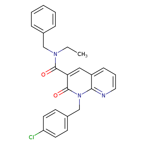 N-benzyl-1-[(4-chlorophenyl)methyl]-N-ethyl-2-oxo-1,2-dihydro-1,8-naphthyridine-3-carboxamide