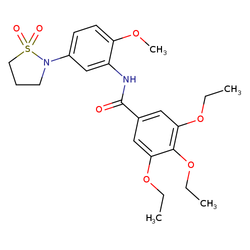 N-[5-(1,1-dioxo-1lambda6,2-thiazolidin-2-yl)-2-methoxyphenyl]-3,4,5-triethoxybenzamide