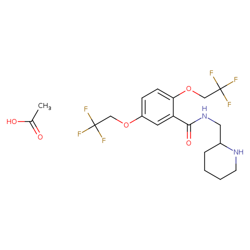 Benzamide, N-(2-piperidinylmethyl)-2,5-bis(2,2,2-trifluoroethoxy)-,monoacetate