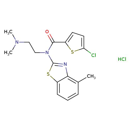 5-chloro-N-[2-(dimethylamino)ethyl]-N-(4-methyl-1,3-benzothiazol-2-yl)thiophene-2-carboxamide hydrochloride