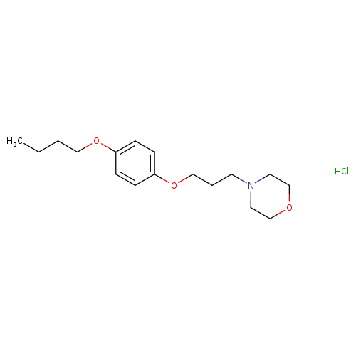 Morpholine, 4-[3-(4-butoxyphenoxy)propyl]-, hydrochloride