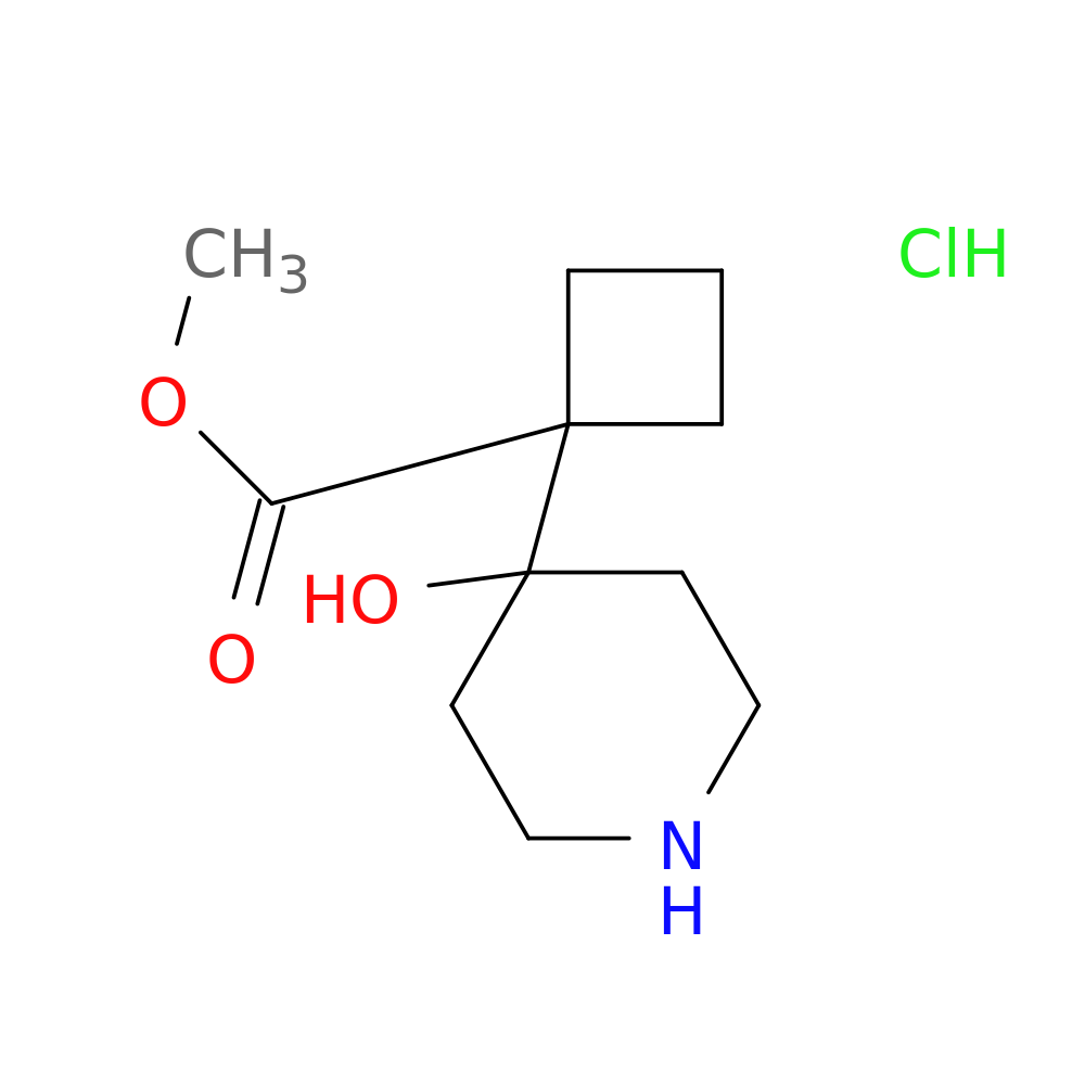 methyl 1-(4-hydroxypiperidin-4-yl)cyclobutane-1-carboxylate hydrochloride