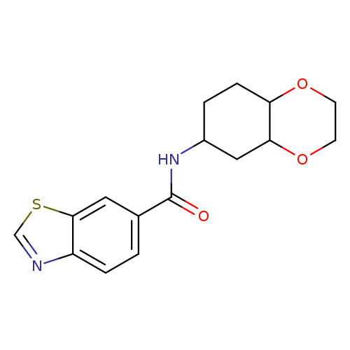 N-(octahydro-1,4-benzodioxin-6-yl)-1,3-benzothiazole-6-carboxamide