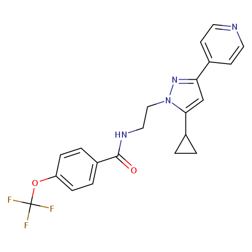 N-{2-[5-cyclopropyl-3-(pyridin-4-yl)-1H-pyrazol-1-yl]ethyl}-4-(trifluoromethoxy)benzamide