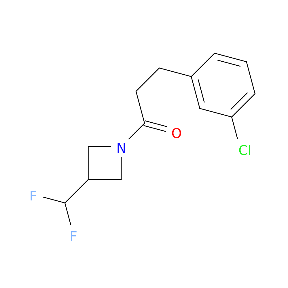 3-(3-chlorophenyl)-1-[3-(difluoromethyl)azetidin-1-yl]propan-1-one