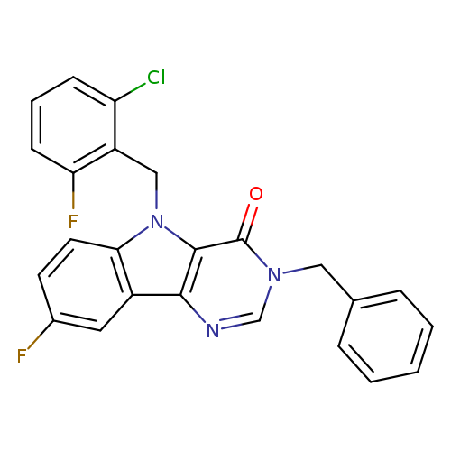 3-benzyl-5-[(2-chloro-6-fluorophenyl)methyl]-8-fluoro-3H,4H,5H-pyrimido[5,4-b]indol-4-one