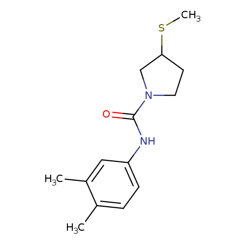 N-(3,4-dimethylphenyl)-3-(methylsulfanyl)pyrrolidine-1-carboxamide