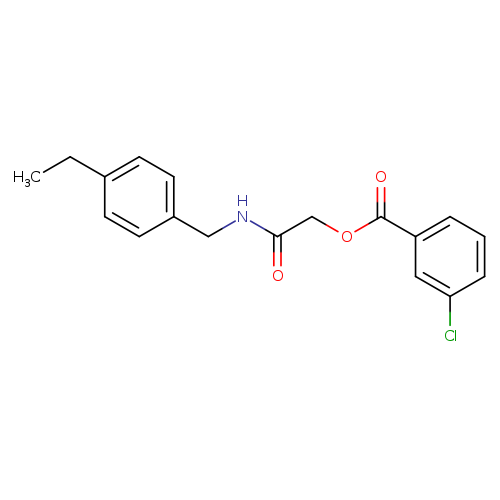 {[(4-ethylphenyl)methyl]carbamoyl}methyl 3-chlorobenzoate