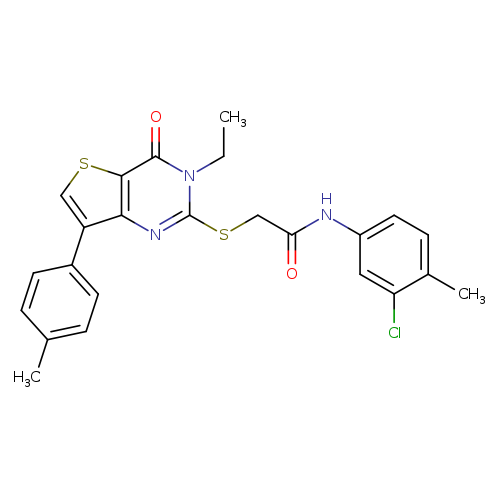 N-(3-chloro-4-methylphenyl)-2-{[3-ethyl-7-(4-methylphenyl)-4-oxo-3H,4H-thieno[3,2-d]pyrimidin-2-yl]sulfanyl}acetamide