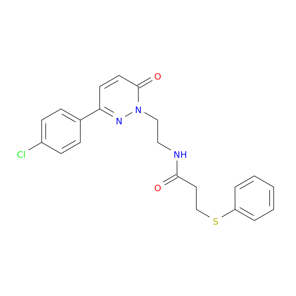 N-{2-[3-(4-chlorophenyl)-6-oxo-1,6-dihydropyridazin-1-yl]ethyl}-3-(phenylsulfanyl)propanamide