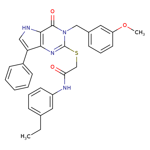 N-(3-ethylphenyl)-2-({3-[(3-methoxyphenyl)methyl]-4-oxo-7-phenyl-3H,4H,5H-pyrrolo[3,2-d]pyrimidin-2-yl}sulfanyl)acetamide