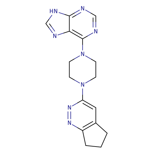 6-(4-{5H,6H,7H-cyclopenta[c]pyridazin-3-yl}piperazin-1-yl)-9H-purine