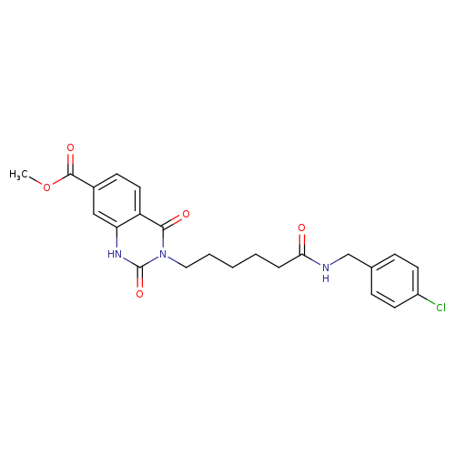 methyl 3-(5-{[(4-chlorophenyl)methyl]carbamoyl}pentyl)-2,4-dioxo-1,2,3,4-tetrahydroquinazoline-7-carboxylate