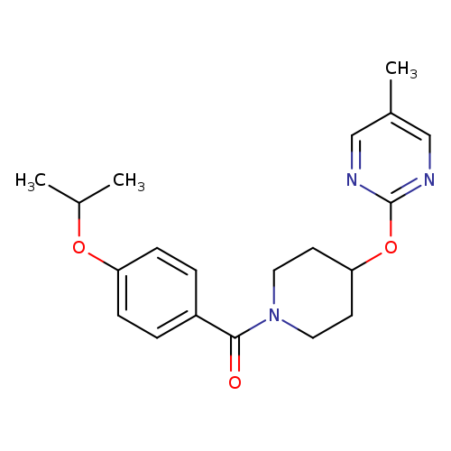 5-methyl-2-({1-[4-(propan-2-yloxy)benzoyl]piperidin-4-yl}oxy)pyrimidine