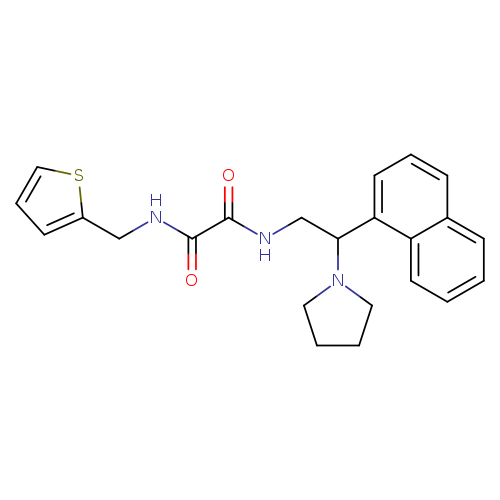 N'-[2-(naphthalen-1-yl)-2-(pyrrolidin-1-yl)ethyl]-N-[(thiophen-2-yl)methyl]ethanediamide
