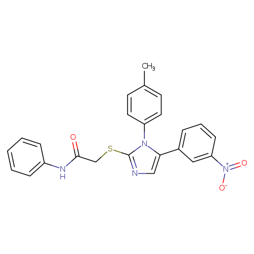 2-{[1-(4-methylphenyl)-5-(3-nitrophenyl)-1H-imidazol-2-yl]sulfanyl}-N-phenylacetamide