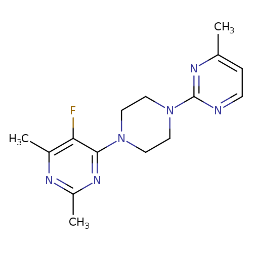 5-fluoro-2,4-dimethyl-6-[4-(4-methylpyrimidin-2-yl)piperazin-1-yl]pyrimidine
