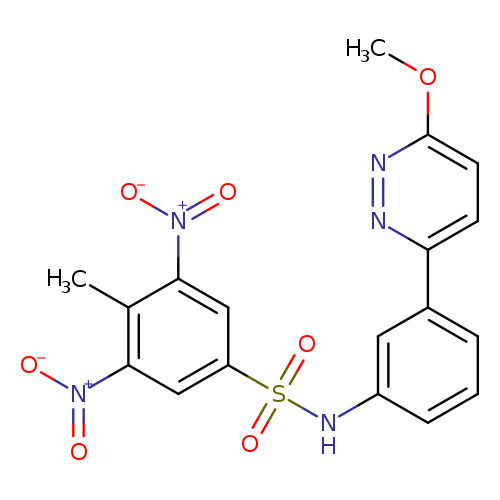 N-[3-(6-methoxypyridazin-3-yl)phenyl]-4-methyl-3,5-dinitrobenzene-1-sulfonamide