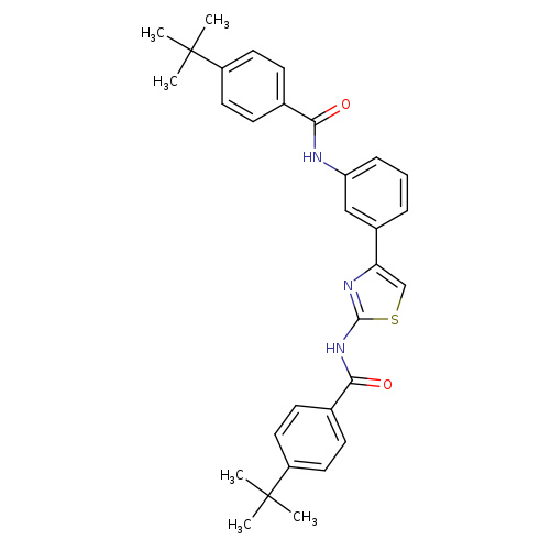 4-tert-butyl-N-{4-[3-(4-tert-butylbenzamido)phenyl]-1,3-thiazol-2-yl}benzamide