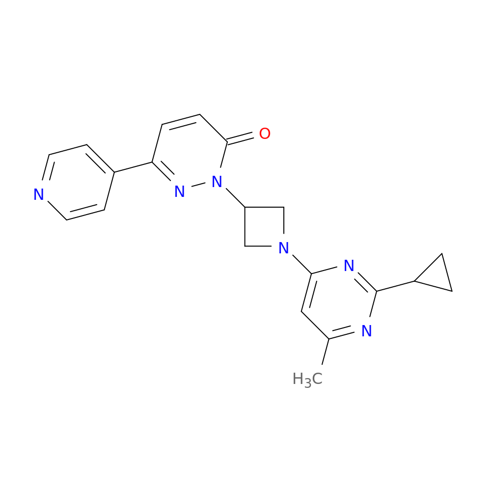 2-[1-(2-cyclopropyl-6-methylpyrimidin-4-yl)azetidin-3-yl]-6-(pyridin-4-yl)-2,3-dihydropyridazin-3-one