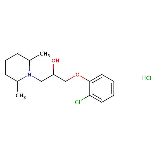 1-(2-chlorophenoxy)-3-(2,6-dimethylpiperidin-1-yl)propan-2-ol hydrochloride