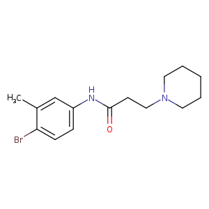 N-(4-bromo-3-methylphenyl)-3-(1-piperidinyl)propanamide