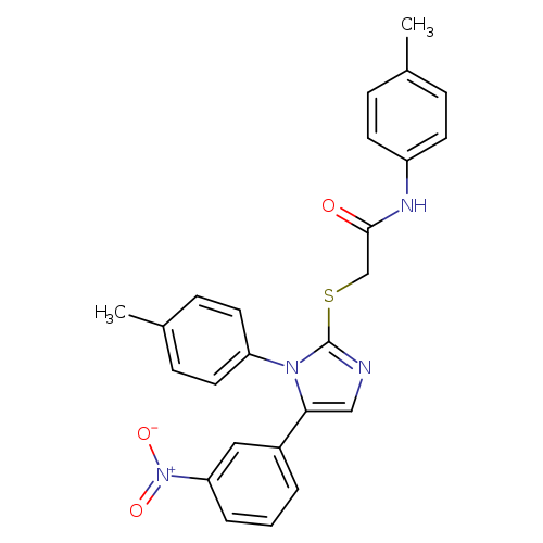 N-(4-methylphenyl)-2-{[1-(4-methylphenyl)-5-(3-nitrophenyl)-1H-imidazol-2-yl]sulfanyl}acetamide
