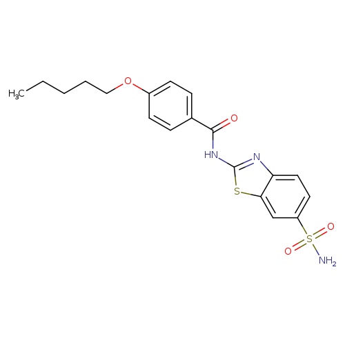 4-(pentyloxy)-N-(6-sulfamoyl-1,3-benzothiazol-2-yl)benzamide