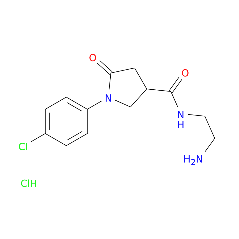 N-(2-Aminoethyl)-1-(4-chlorophenyl)-5-oxopyrrolidine-3-carboxamide;hydrochloride