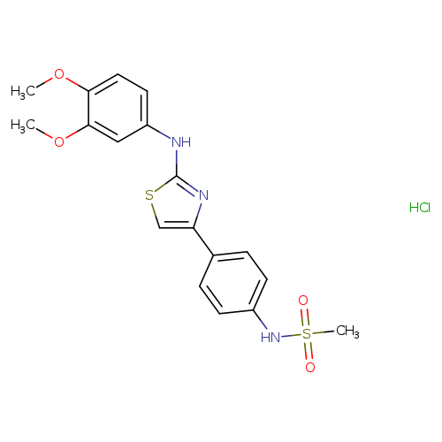 N-(4-{2-[(3,4-dimethoxyphenyl)amino]-1,3-thiazol-4-yl}phenyl)methanesulfonamide hydrochloride