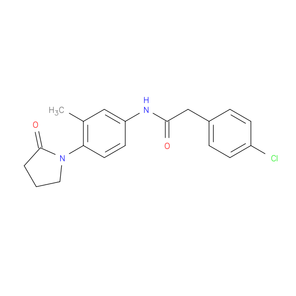 2-(4-chlorophenyl)-N-[3-methyl-4-(2-oxopyrrolidin-1-yl)phenyl]acetamide