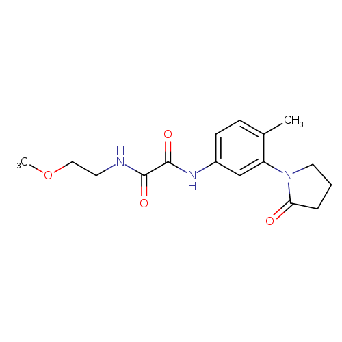 N-(2-methoxyethyl)-N'-[4-methyl-3-(2-oxopyrrolidin-1-yl)phenyl]ethanediamide