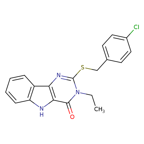 2-{[(4-chlorophenyl)methyl]sulfanyl}-3-ethyl-3H,4H,5H-pyrimido[5,4-b]indol-4-one
