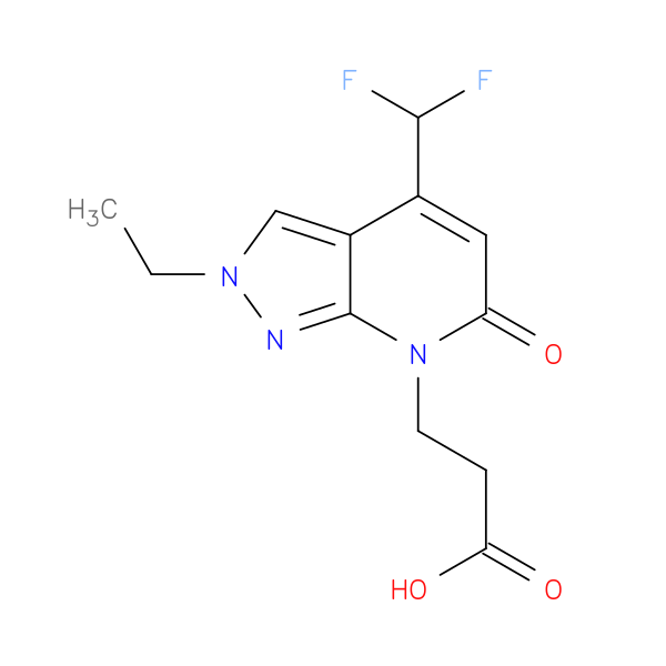 3-(4-(Difluoromethyl)-2-ethyl-6-oxo-2H-pyrazolo[3,4-b]pyridin-7(6H)-yl)propanoic acid