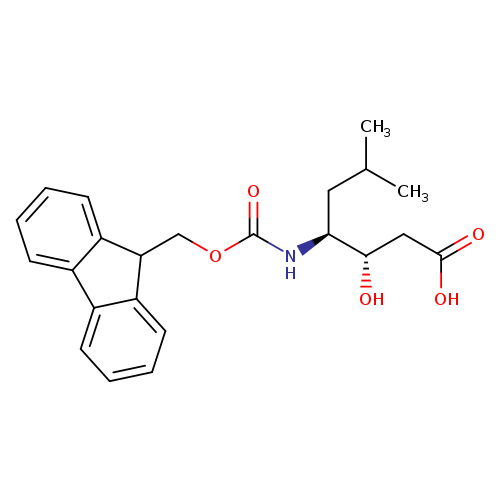 Heptanoic acid, 4-​[[(9H-​fluoren-​9-​ylmethoxy)​carbonyl]​amino]​-​3-​hydroxy-​6-​methyl-​, (3S,​4S)​-