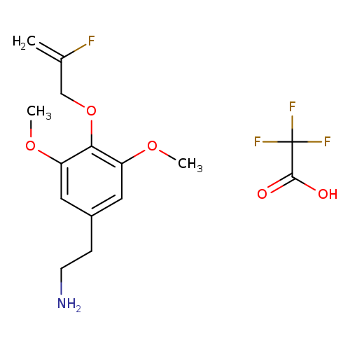2-{4-[(2-fluoroprop-2-en-1-yl)oxy]-3,5-dimethoxyphenyl}ethan-1-amine, trifluoroacetic acid