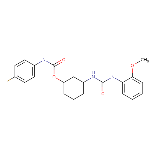 3-{[(2-methoxyphenyl)carbamoyl]amino}cyclohexyl N-(4-fluorophenyl)carbamate