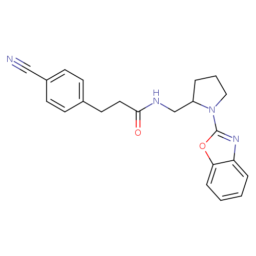 N-{[1-(1,3-benzoxazol-2-yl)pyrrolidin-2-yl]methyl}-3-(4-cyanophenyl)propanamide