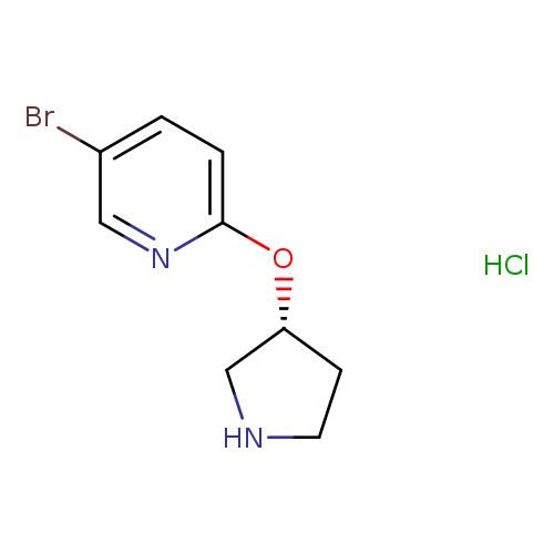 Pyridine, 5-bromo-2-[(3R)-3-pyrrolidinyloxy]-, hydrochloride (1:1)